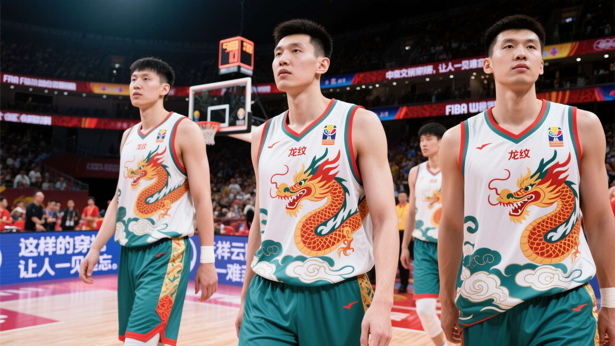 走近FIBA世界杯现场，你会发现身着中国特色球衣的队伍格外醒目。这些战袍并非简单